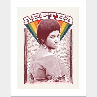 Aretha Franklin - Retro Soul Fan Design Posters and Art